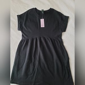 NWT black sweatshirt dress